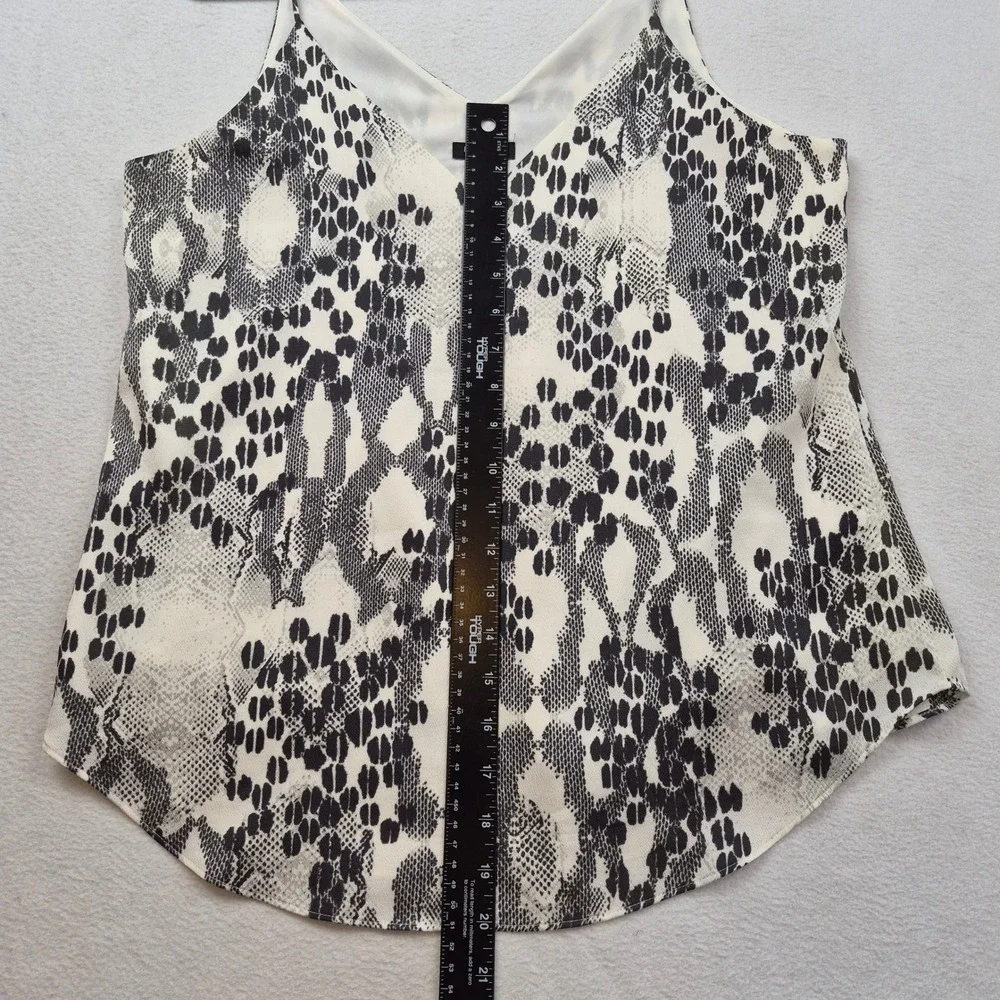 Express Snakeskin Blouse Sleeveless White Gray Tank Top Animal Print Chic Sexy M - Picture 6 of 13